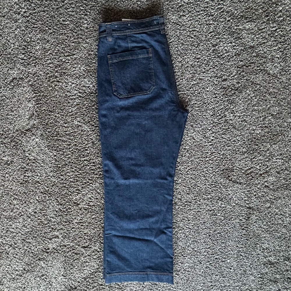 LOFT Dark Blue Flare & Wide Leg Jeans 32/ 14 - Picture 8 of 10